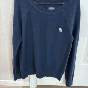 Abercrombie & Fitch Dark Blue Crew Neck Sweater